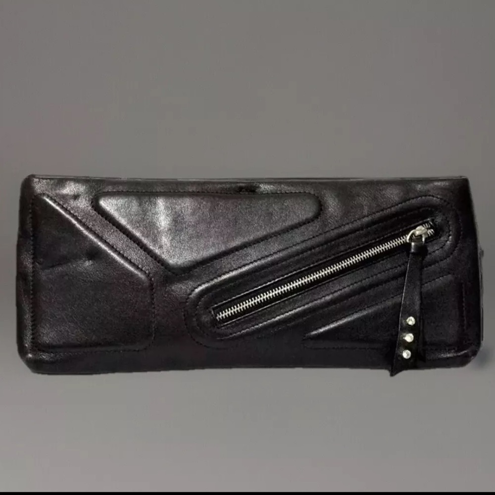 Black leather Tod’s Clutch Evening Bag